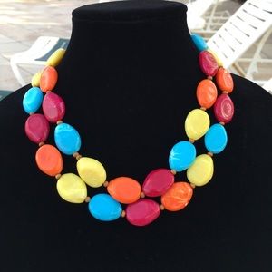 Multicolored Bead Statement Necklace